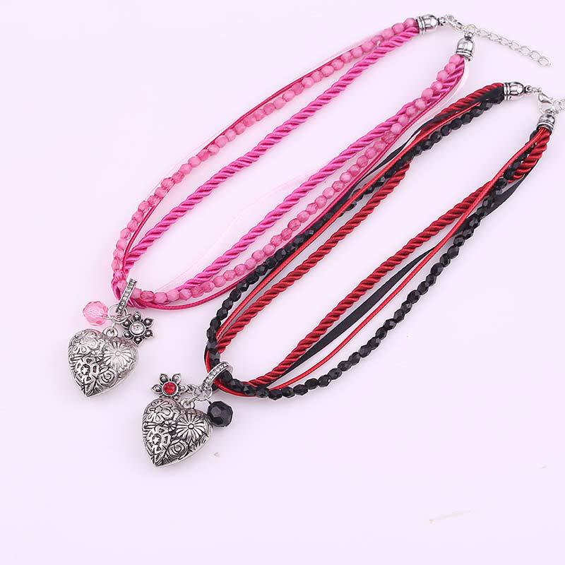 Wholesale 12PCS Beer Festival Alloy Heart Necklaces